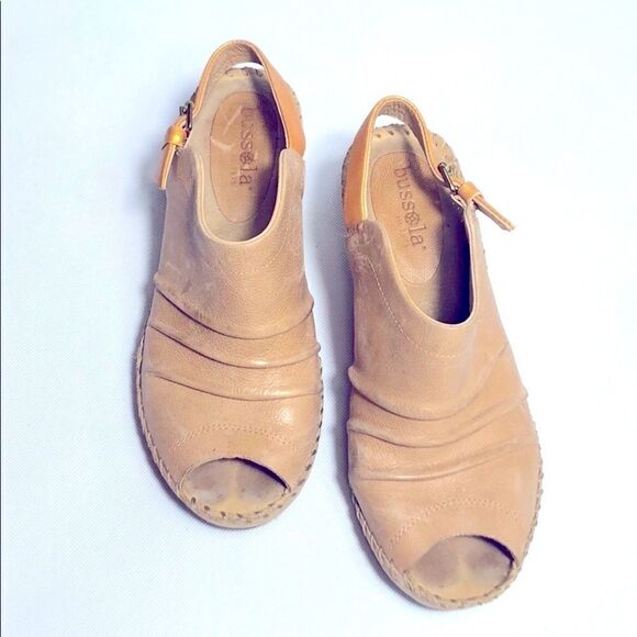 Bussola Peep Toe Wedge Shoes - Picture 2 of 13